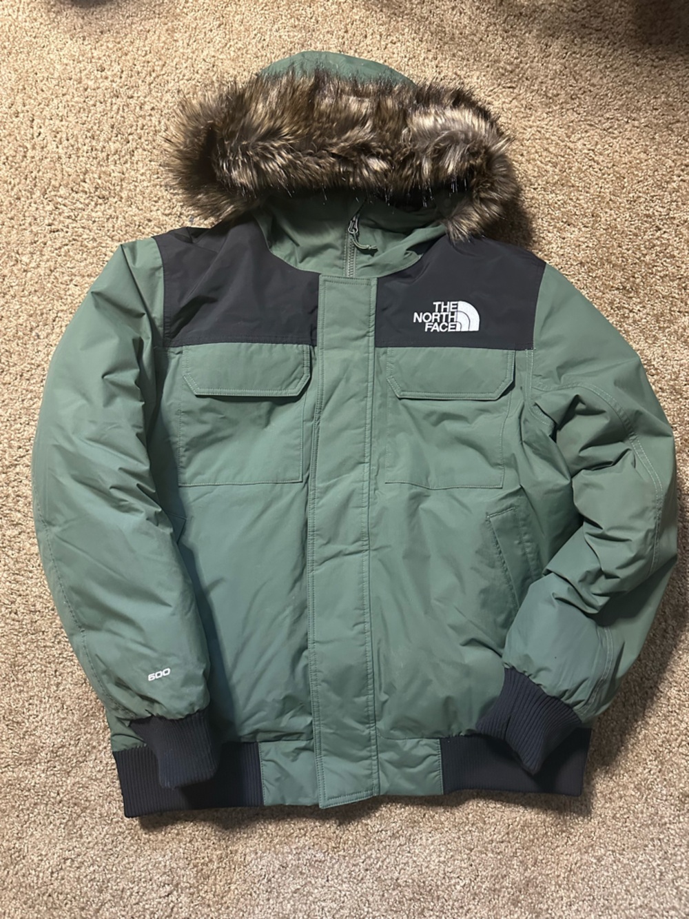 The North Face Green and Black McMurdo Bomber Puffer Jacket